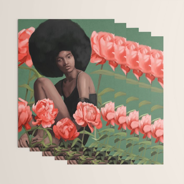 Garden of Peonies Wrapping Paper Gallery Image 3