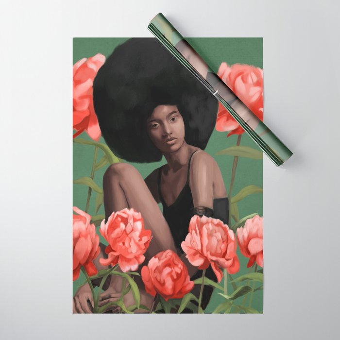 Garden of Peonies Wrapping Paper Gallery Image 1