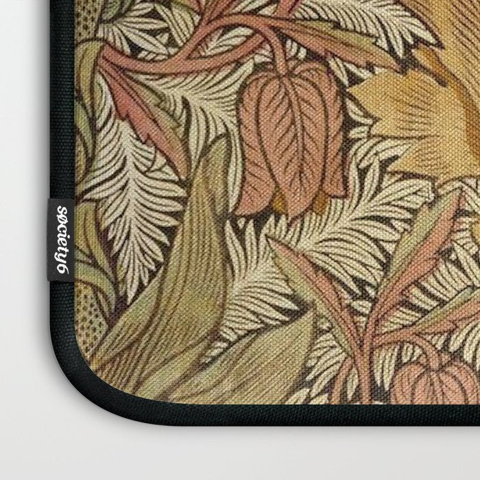 William Morris Vintage Autumnal Honeysuckle & and Tulip 1876 Laptop Sleeve Gallery Image 3
