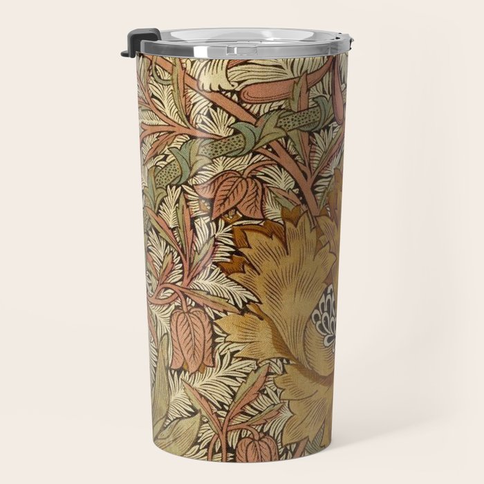 William Morris Vintage Autumnal Honeysuckle & and Tulip 1876 Travel Mug Gallery Image 3