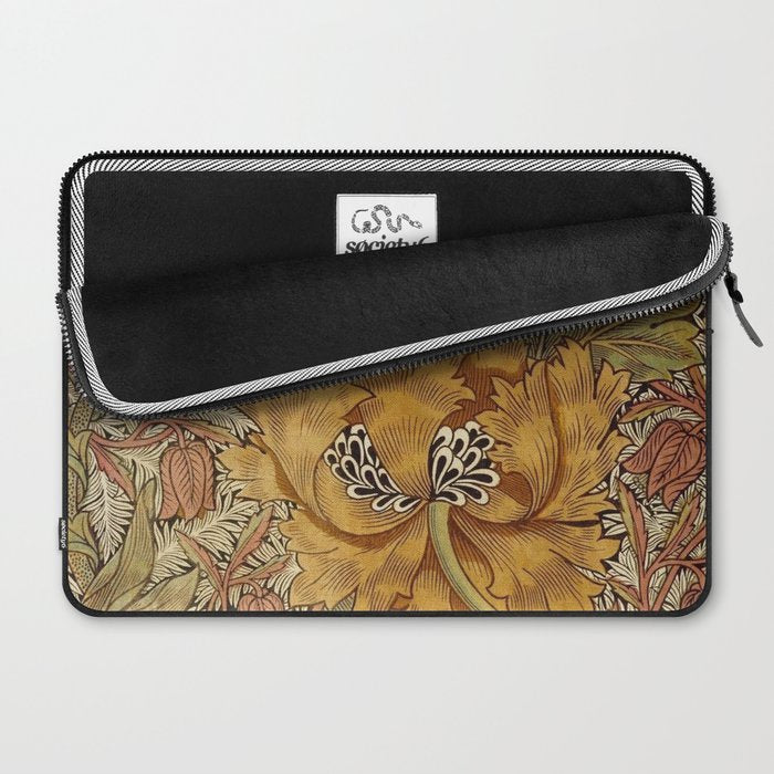 William Morris Vintage Autumnal Honeysuckle & and Tulip 1876 Laptop Sleeve Gallery Image 2