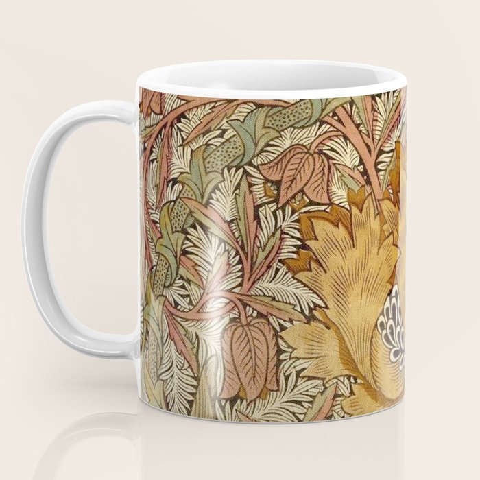 William Morris Vintage Autumnal Honeysuckle & and Tulip 1876 Coffee Mug Gallery Image 3