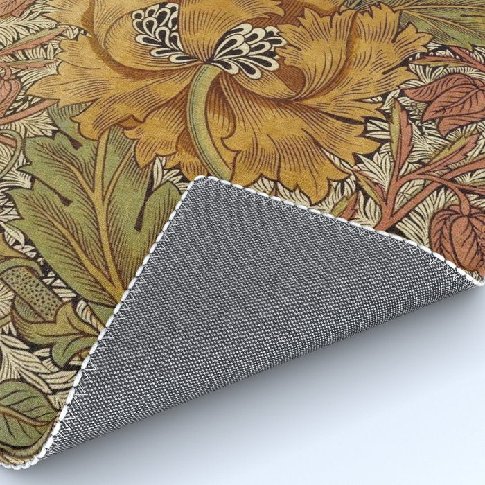 William Morris Vintage Autumnal Honeysuckle & and Tulip 1876 Rug Gallery Image 4