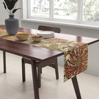 William Morris Vintage Autumnal Honeysuckle & and Tulip 1876 Table Runner Gallery Image 2