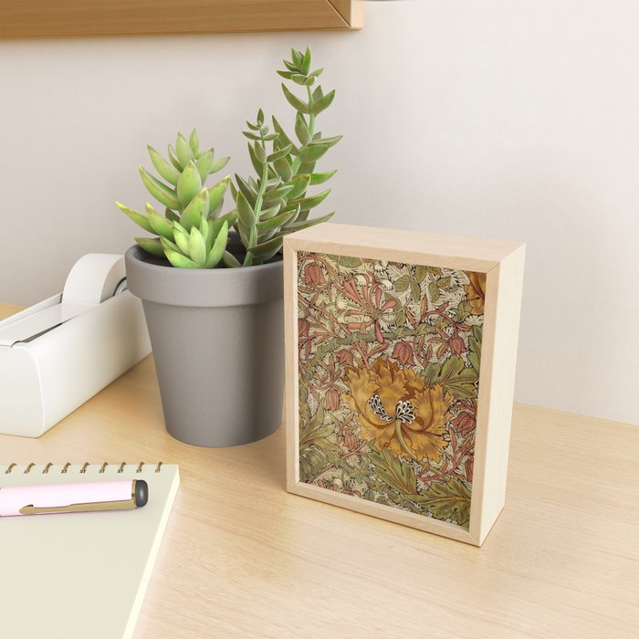 William Morris Vintage Autumnal Honeysuckle & and Tulip 1876 Mini Art Print Gallery Image 2
