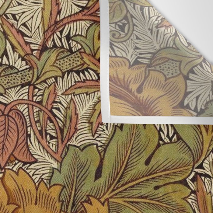 William Morris Vintage Autumnal Honeysuckle & and Tulip 1876 Wall Tapestry Gallery Image 3