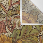 William Morris Vintage Autumnal Honeysuckle & and Tulip 1876 Wall Tapestry Gallery Image 3