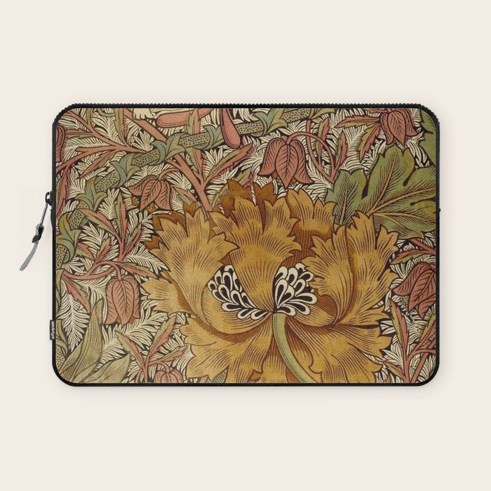 William Morris Vintage Autumnal Honeysuckle & and Tulip 1876 Laptop Sleeve Gallery Image 1