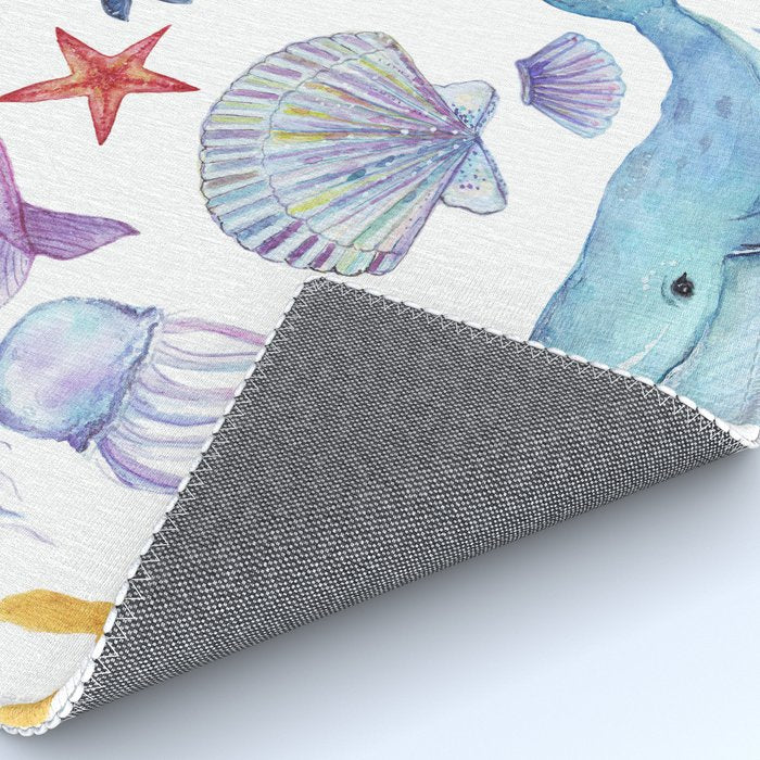 under the sea watercolor Rug Gallery Image 4