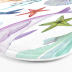 under the sea watercolor Bath Mat Gallery Image 3
