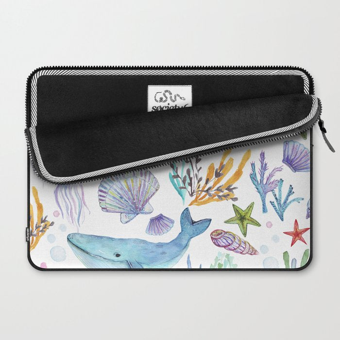 under the sea watercolor Laptop Sleeve Gallery Image 2