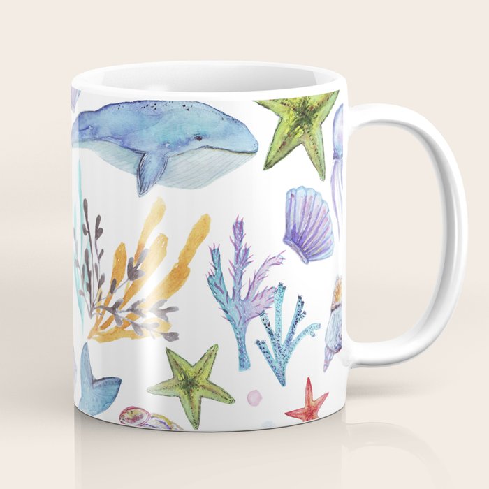 under the sea watercolor Coffee Mug Gallery Image 1