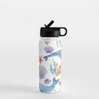 under the sea watercolor Water Bottle Gallery Image 1