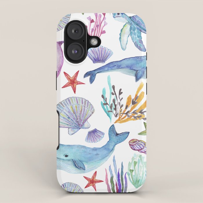 under the sea watercolor iPhone Case Gallery Image 1