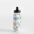 under the sea watercolor Water Bottle Gallery Image 2