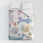 under the sea watercolor Comforter Gallery Image 6