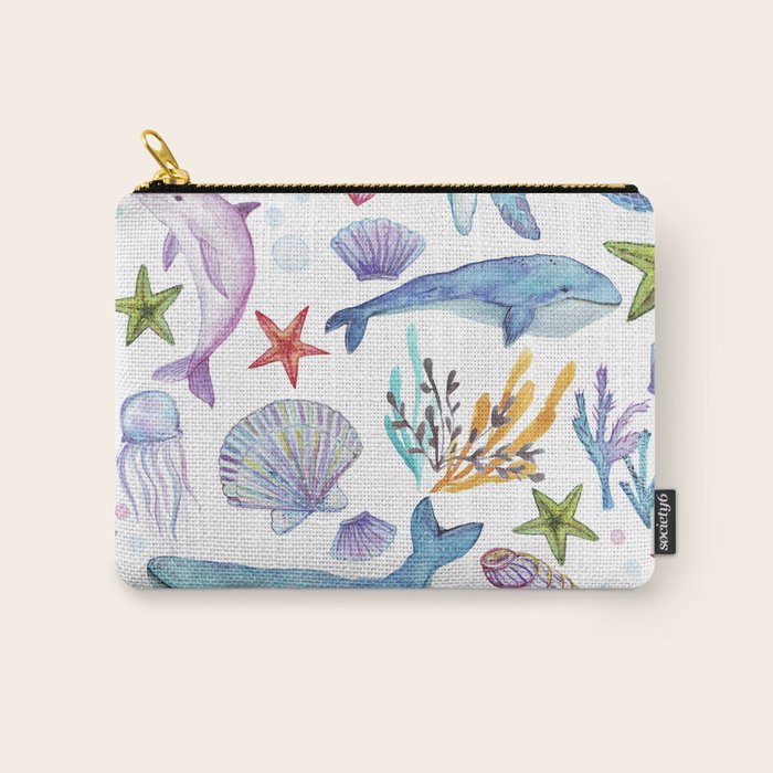 under the sea watercolor Carry All Pouch Gallery Image 1