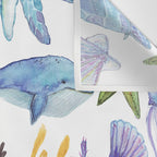 under the sea watercolor Wall Tapestry Gallery Image 3