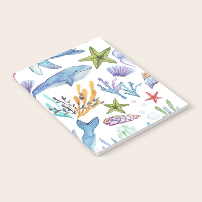 under the sea watercolor Notebook Gallery Image 2