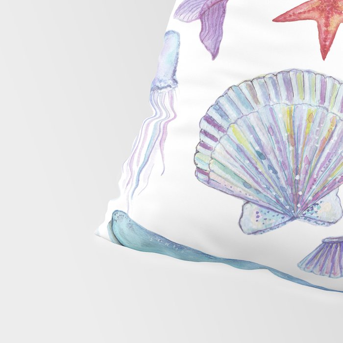 under the sea watercolor Pillow Sham Gallery Image 4