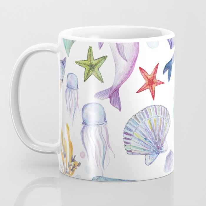 under the sea watercolor Coffee Mug Gallery Image 3