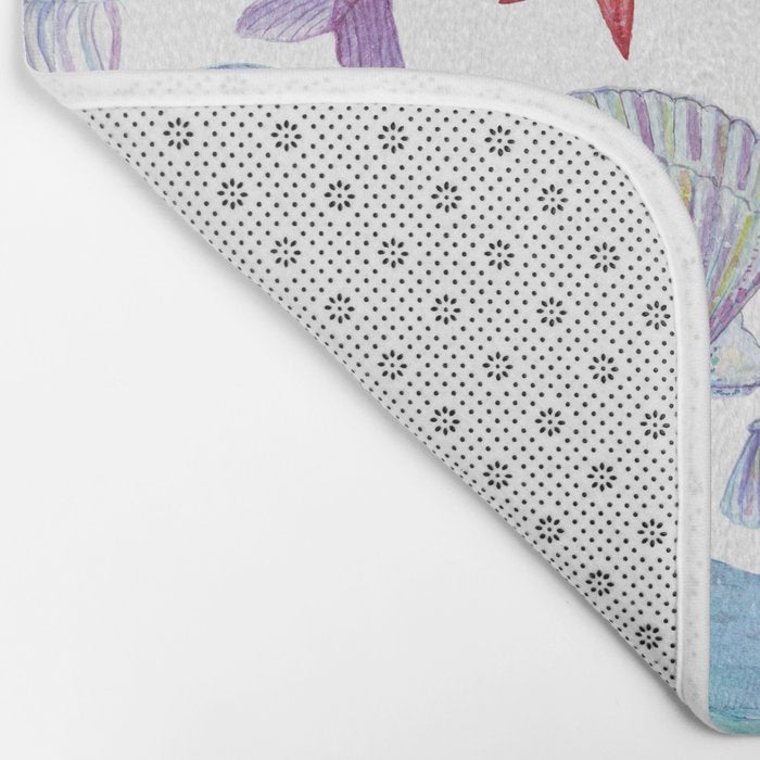 under the sea watercolor Bath Mat Gallery Image 2
