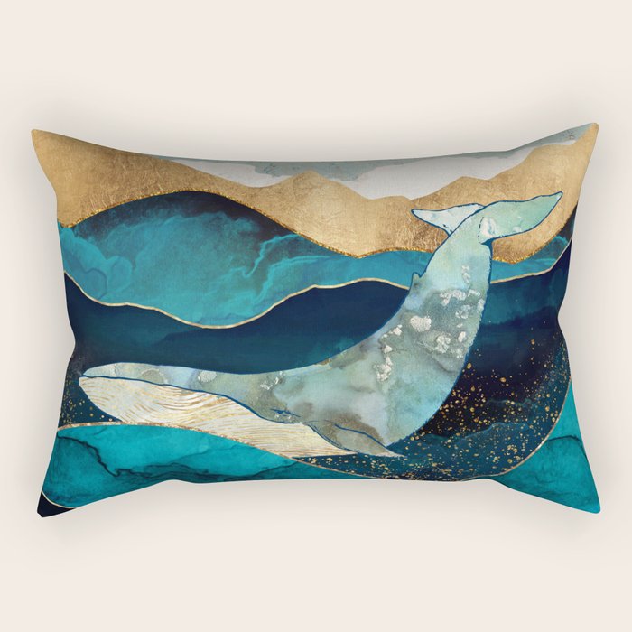 Blue Whale Rectangular Pillow Gallery Image 2