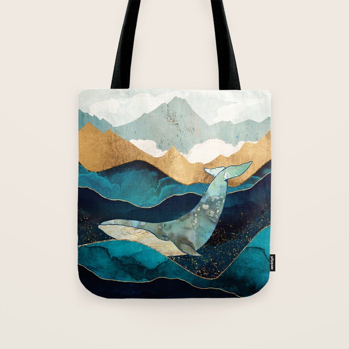 Blue Whale Tote Bag Gallery Image 1
