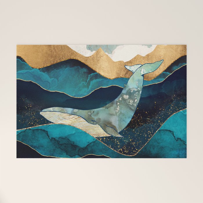 Blue Whale Welcome Mat Gallery Image 1