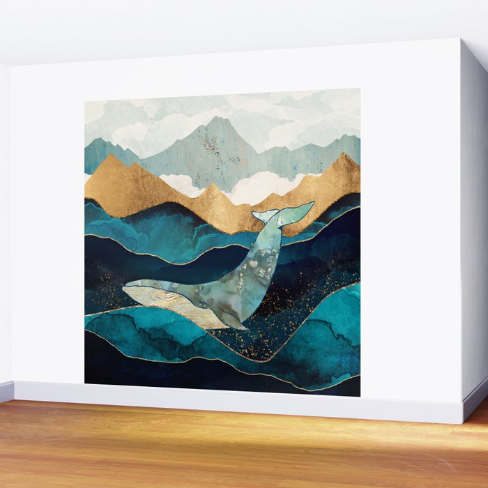 Blue Whale Wall Mural Gallery Image 2
