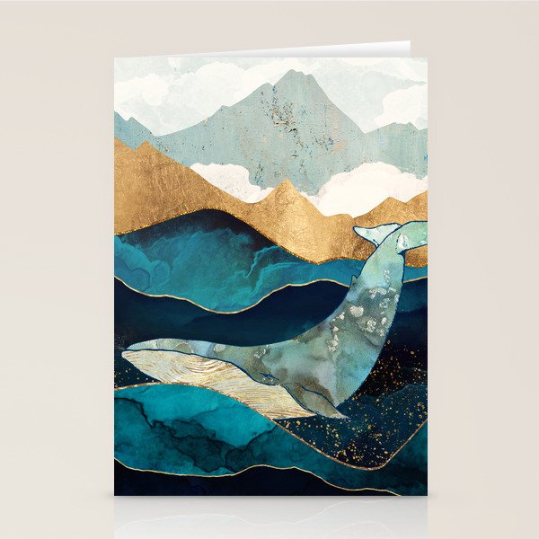 Blue Whale Stationery Card Gallery Image 2