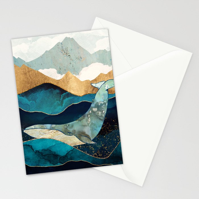 Blue Whale Stationery Card Gallery Image 2