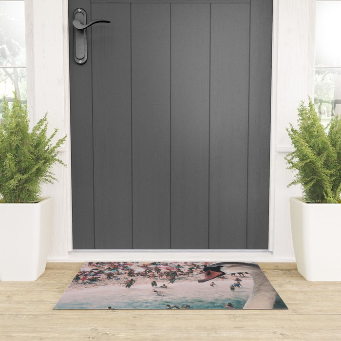 Swan on the Beach Welcome Mat Gallery Image 3