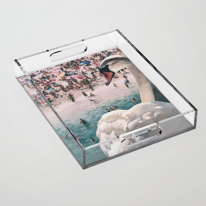 Swan on the Beach Acrylic Tray Gallery Image 1