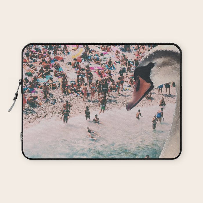 Swan on the Beach Laptop Sleeve Gallery Image 1