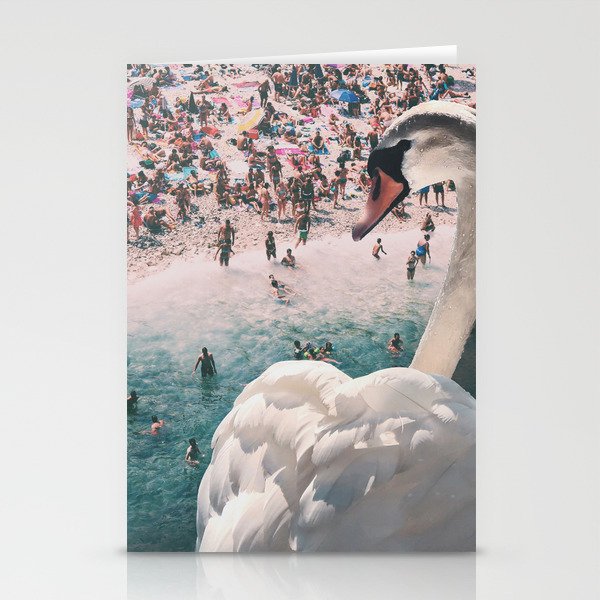 Swan on the Beach Stationery Card Gallery Image 2