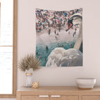 Swan on the Beach Wall Tapestry Gallery Image 2
