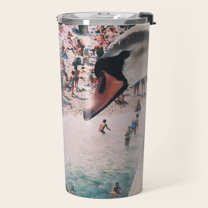 Swan on the Beach Travel Mug Gallery Image 2