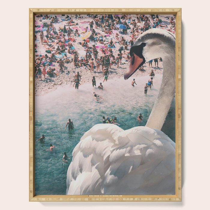 Swan on the Beach Serving Tray Gallery Image 1