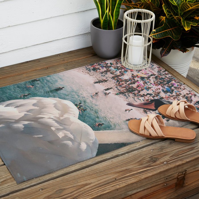 Swan on the Beach Outdoor Rug Gallery Image 2