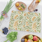 Watercolor Peony pattern in yellow and olive green Cutting Board Gallery Image 2