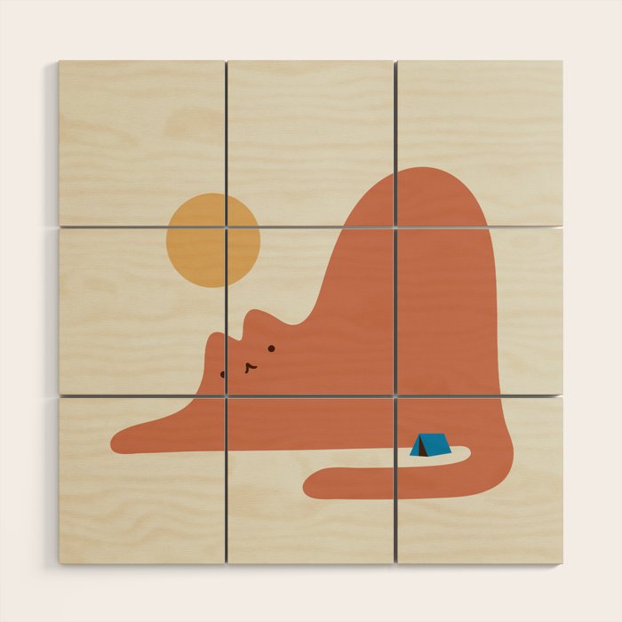 Cat Landscape 118C: Purrfect Campsite C Wood Wall Art Gallery Image 1