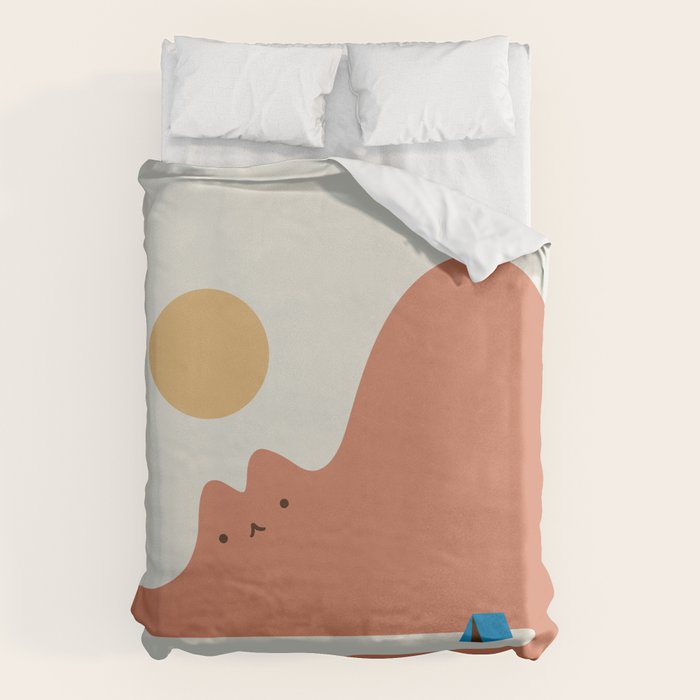 Cat Landscape 118C: Purrfect Campsite C Duvet Cover Gallery Image 6