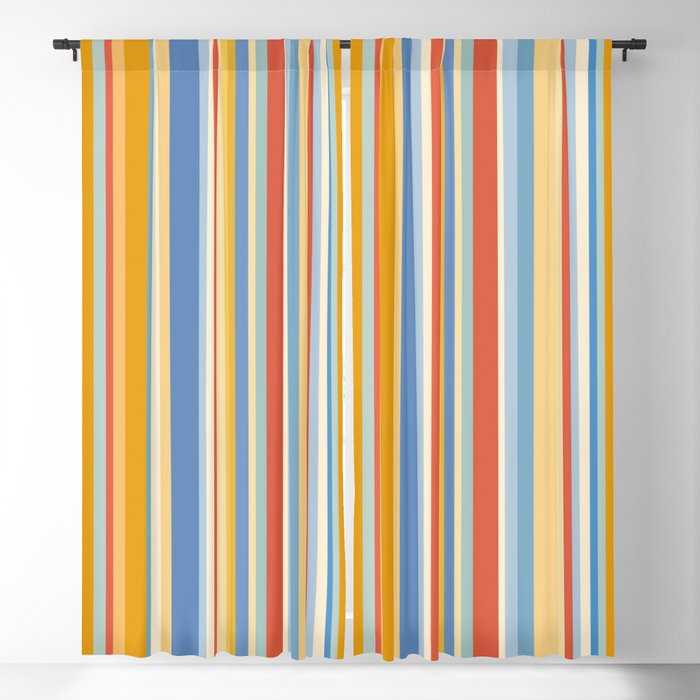 Classic Stripes VIII - 70s Summer Window Curtain Gallery Image 5