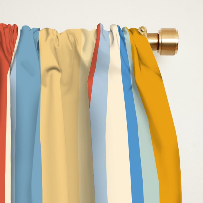 Classic Stripes VIII - 70s Summer Window Curtain Gallery Image 2