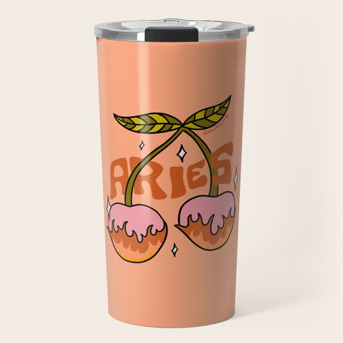 Aries Cherries Travel Mug Gallery Image 1