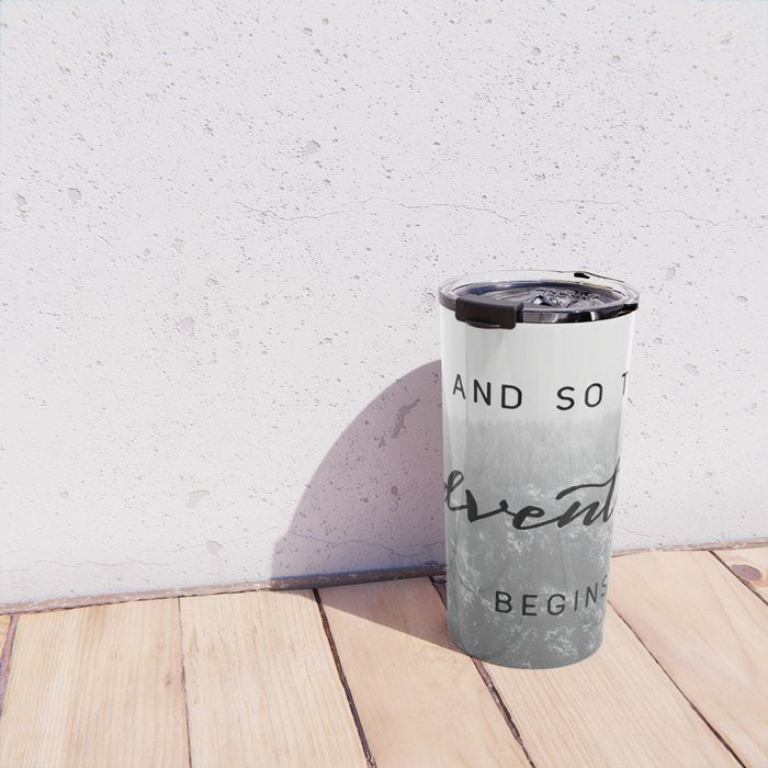 And So The Adventure Begins - Snowy Mountain Travel Mug Gallery Image 4