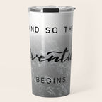And So The Adventure Begins - Snowy Mountain Travel Mug Gallery Image 1