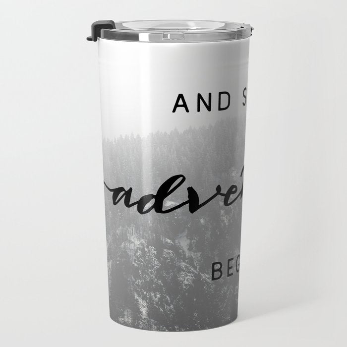 And So The Adventure Begins - Snowy Mountain Travel Mug Gallery Image 3