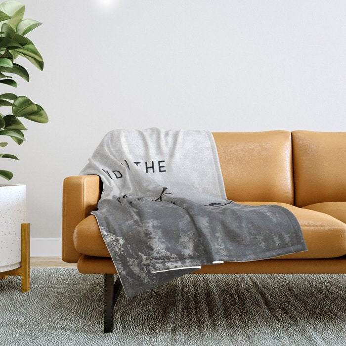And So The Adventure Begins - Snowy Mountain Throw Blanket Gallery Image 1